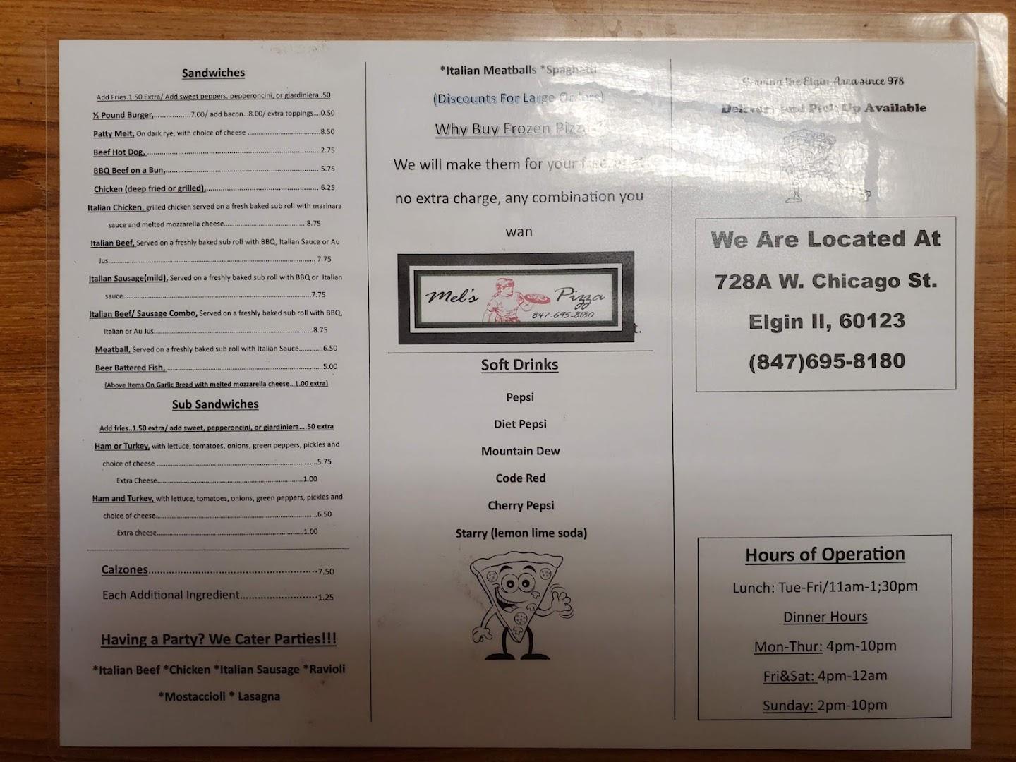 Mel's Pizza